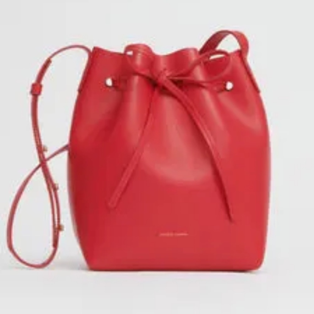 Mansur Gavriel Medium Red Bucket Bag